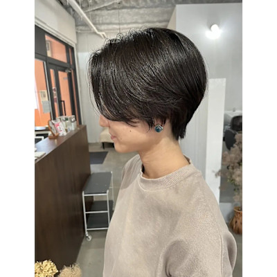 大人ナチュラル丸みショートボブ◎20代30代40代