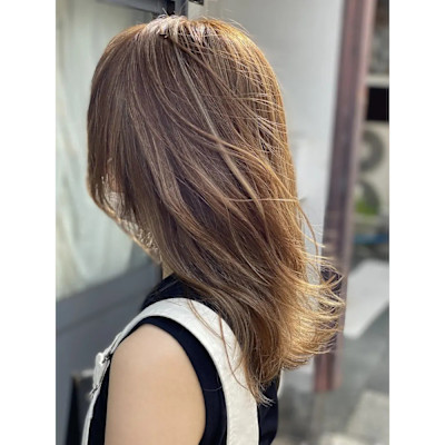 ◎キレイめカジュアル◎栗色_大人のナチュラルハイライト