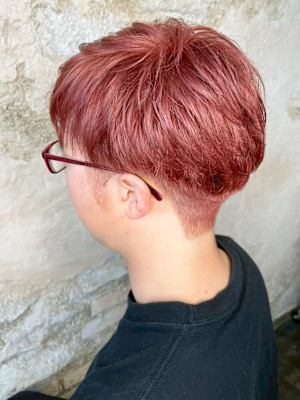 【Flor_上大岡】*メンズショート+ピンクベージュ*