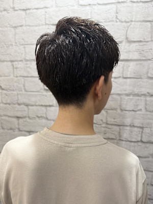 ツーブロック束感ビジネスショート