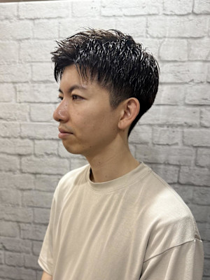 ツーブロック束感ビジネスショート