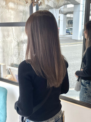 バレイヤージュ　グレー