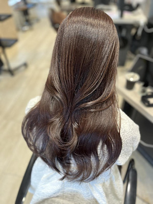 Mako チョコレートブラウン ブリーチなし 透明感カラー