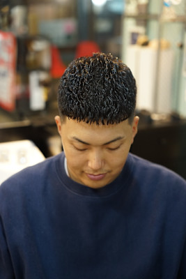 クロップスタイル アイロンパーマ