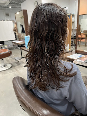 ロングラフウェーブ＊無造作パーマ