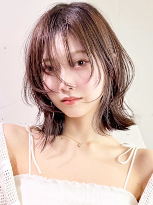 ミディアムレイヤー韓国ヘア_ba544131