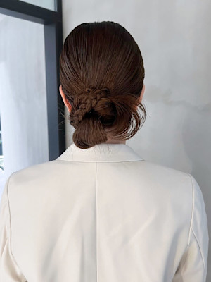 おくれ毛前髪カット韓国ヘア美髪ミディアム_ba545341