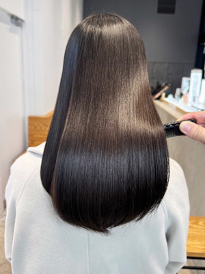 ロング韓国ヘア美髪おくれ毛顔周りレイヤー_ba545461