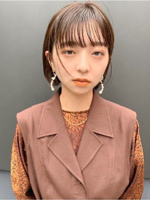 人気の顎ラインボブ