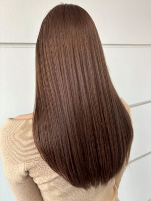 ヘーゼルベージュ 髪質改善 ストレートヘア ダメージレス