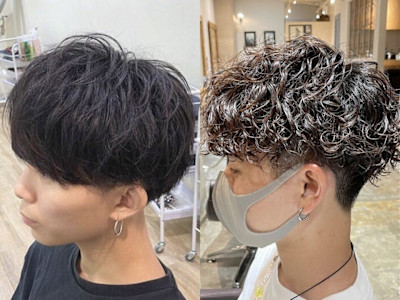 束感×ツーブロック