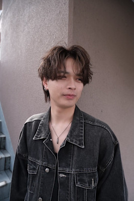 メンズセンターパート