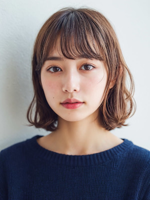 外ハネくびれボブ