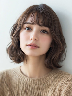 外ハネくびれボブ