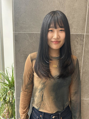 フェイスレイヤーロングヘア