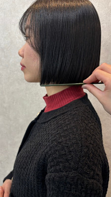 黒髪ボブ、大人ボブ