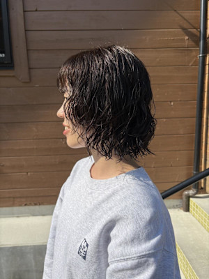 フェイスレイヤーボブパーマ