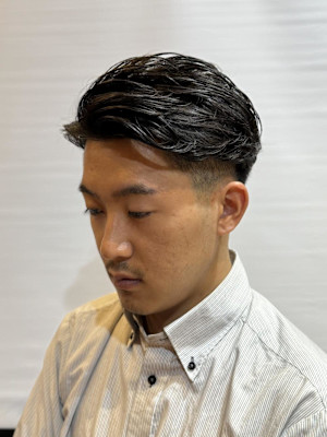 メンズビジネス毛流れパーマ〈理容室〉