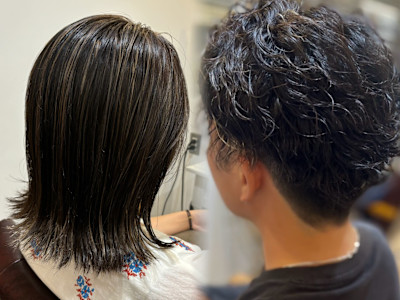 大人女性ハイライト◎メンズカット