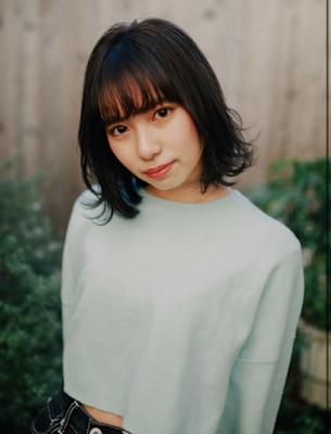 外ハネワンカールボブスタイル