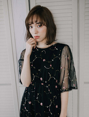 大人可愛いゆるっとボブ