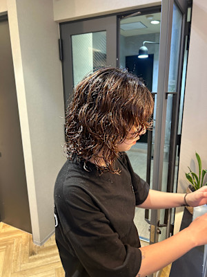 レディースふわふわパーマ