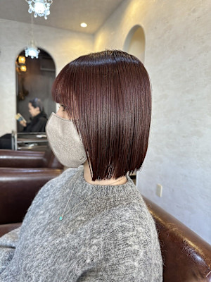 ◎切りっぱなしボブ×ボルドー◎