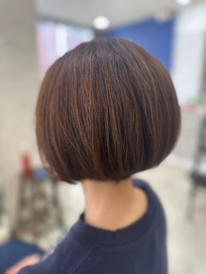 ナチュラルボブ×ショコラブラウン／王道シンプル