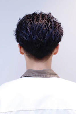 毛流れスパイラルセンターパート