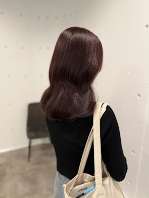 ピンクブラウン/艶髪/髪質改善