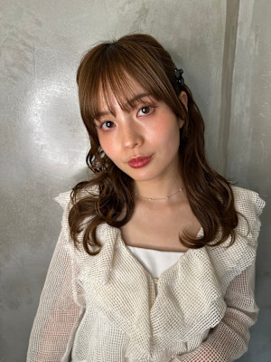 マロンベージュ/ベージュカラー/モテ髪/ガーリーヘア