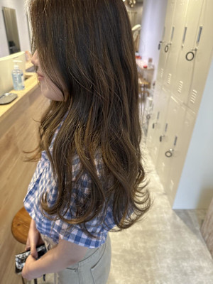 大串　オリーブ　レイヤーロング