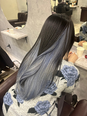 インナーカラー×アイスブルー