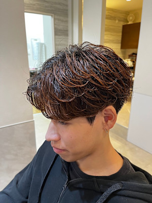 センターパート/フェザーパーマ