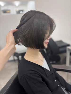 オリーブカラー/透明感カラー/髪質改善