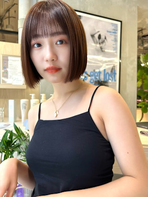 似合わせボブ×ベージュカラー