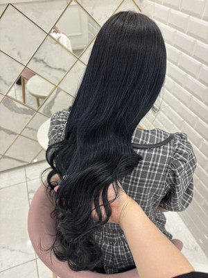 ブリーチありのブルーブラック＊まゆ