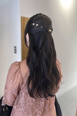 【Nanaka】お呼ばれヘアナチュラルハーフアップ