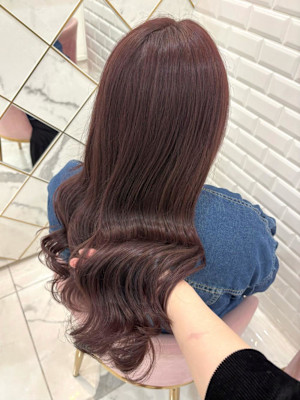 ブリーチなし艶ピンクラベンダー＊まゆ