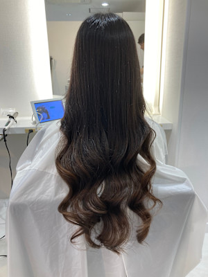 コテ巻き風パーマでヨシンモリ！スーパーロングにコテ巻き風パー