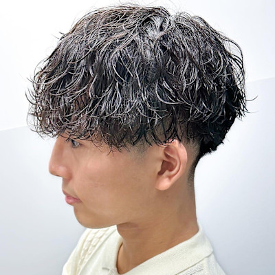 メンズスパイラルパーマ/マッシュ/ランダムカール
