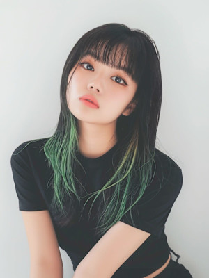 顔周りレイヤー/ブリーチ/ハイトーン/韓国/アッシュ/髪質改