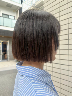 ボブカット☆乾かすだけでまとまるボブカット×ストレートパーマ