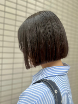 ボブカット☆乾かすだけでまとまるボブカット×ストレートパーマ