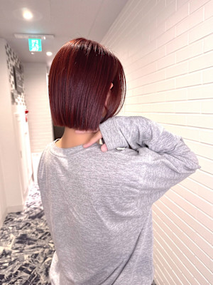 ワインレッド★ボブ