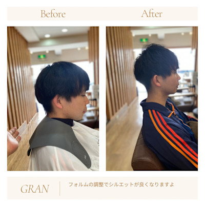 お客様髪質改善データ1822（ツーブロックショート）