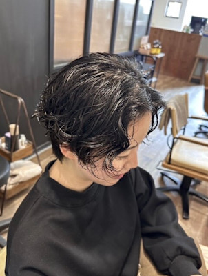 ハンサムショートナチュラルパーマ