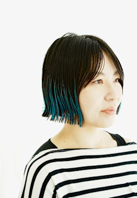 毛先カラー＆切りっぱなしボブ