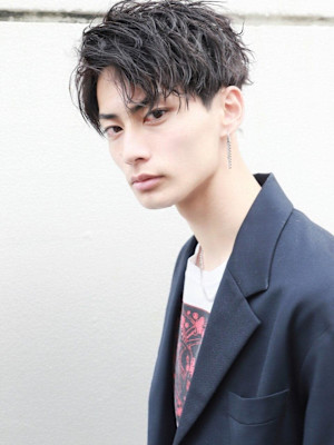 無造作センターパート 