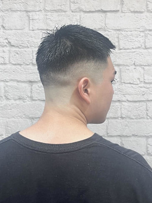 メンズ／ハイフェード／ベリーショート／